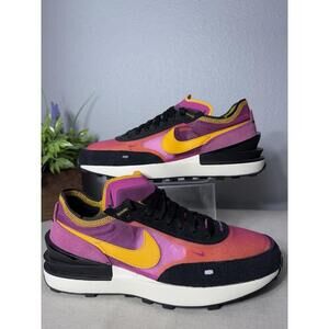 Nike Waffle One Active Fuchsia Pink Yellow Black DC2533-600 Women's Shoes